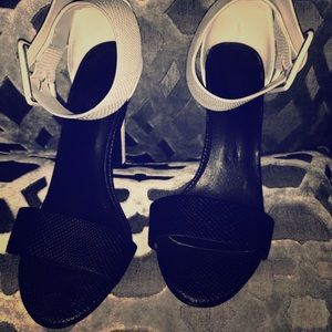 Black & white heels
